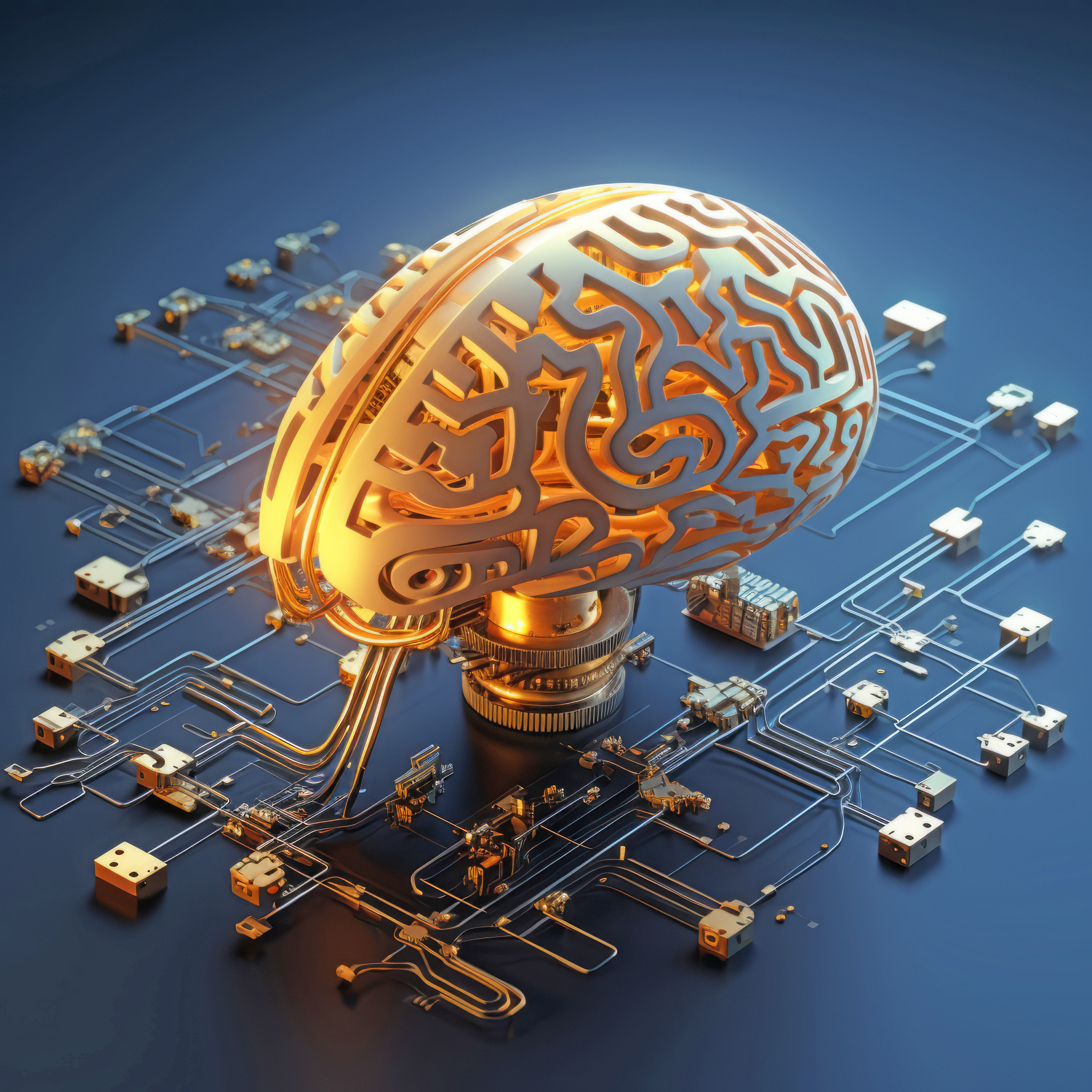 view brain with circuit board