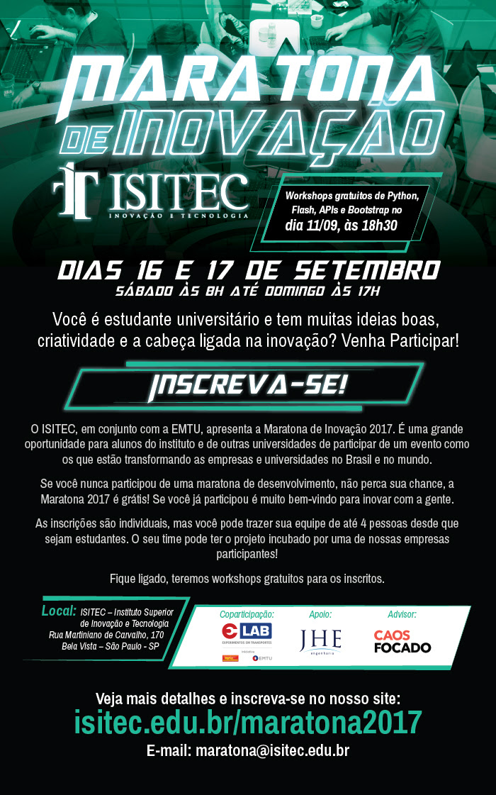 maratona de inovacao isitec