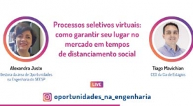 Processos seletivos em tempos de distanciamento social é tema de live nesta quarta (13/5)