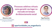 Processos seletivos em tempos de distanciamento social é tema de live nesta quarta (13/5)