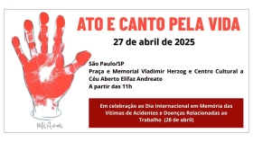 “Ato e canto pela vida” terá samba, feijão tropeiro e protesto em defesa da saúde do trabalhador