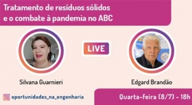 Live aborda tratamento de resíduos e o combate à pandemia no Grande ABC