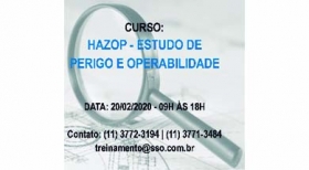 Curso de &quot;Estudo de Perigo e Operabilidade&quot; tem 20% de desconto