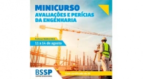 Inscrições para minicurso gratuito &quot;Avaliações e Perícias da Engenharia&quot; vão até hoje (11/8)