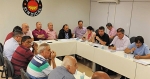 Reunião das centrais sindicais em São Paulo.