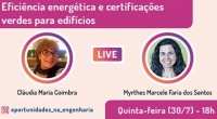 Live da semana aborda eficiência energética e certificações verdes para edifícios