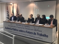 Audiência pública em São Paulo discute futuro do trabalho.