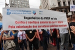 Engenheiros da Prefeitura no ato pela revogação da Lei 17.020/2018.