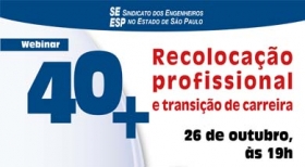 Webinar debate recolocação profissional e transição de carreira após os 40 anos