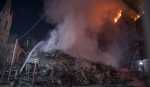Incêndio leva a desabamento de edifício no Centro de São Paulo.