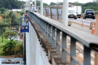 Reforma na estrutura da Ponte Costa e Silva, em Brasília.