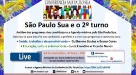 Conferência São Paulo Sua realiza live na terça (24/11)