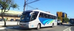 Ônibus de fretamento na zona sul de São Paulo.